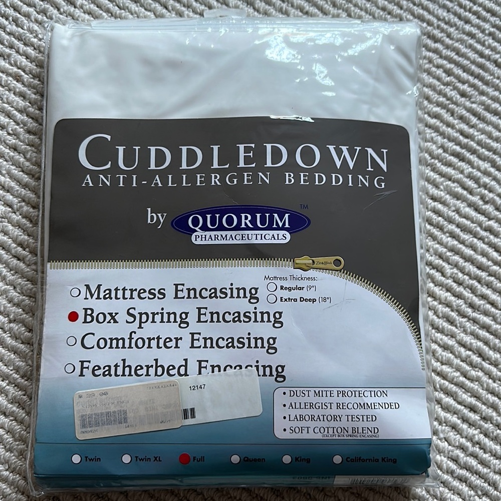 NWT Cuddledown Box Spring Encasing - Size full
